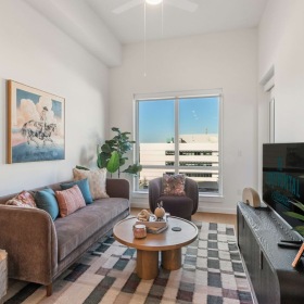 Couch with large windows