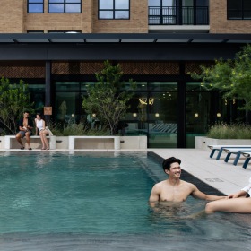 Rooftop Pool Oasis Designed for Relaxation and Social Gatherings